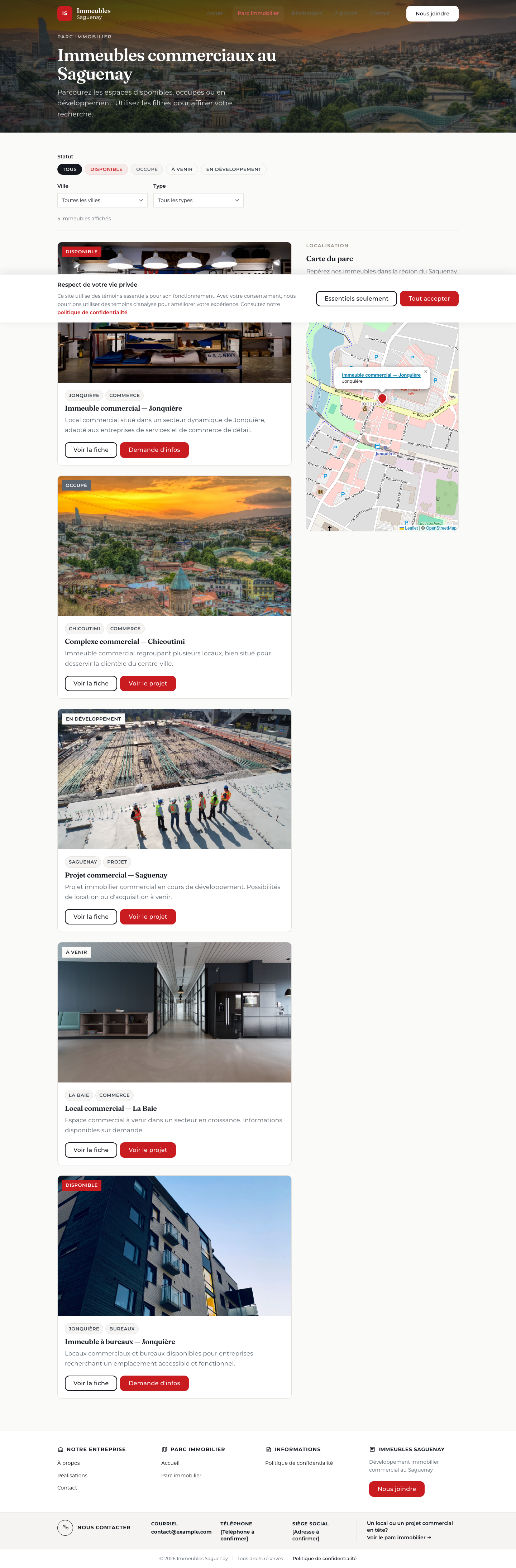 Parc immobilier Immobilier Saguenay